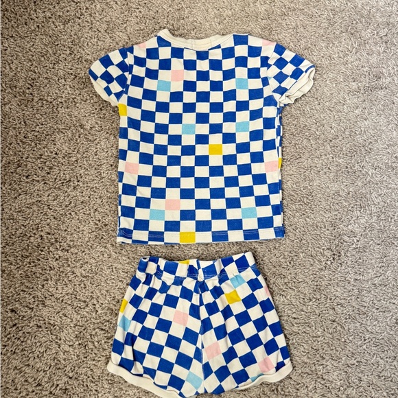 La Paloma Toddler Pajamas Organic Cotton Blue Cobalt Checker size 2-3 - Picture 5 of 5